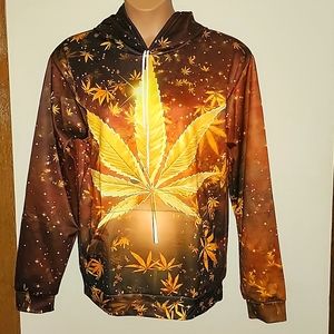 Golden Pot Leaf hoodie
